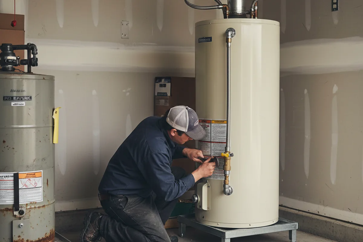 Water heater and shutoff valve replacement in Massena